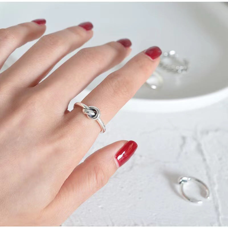 Sterlingsilber-Knoten-Ring
