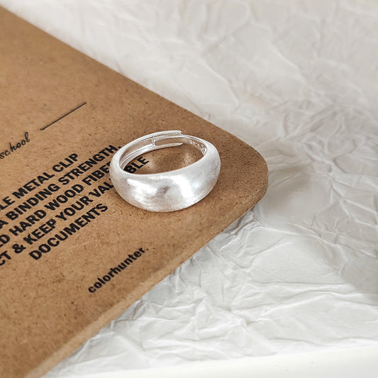 Sterlingsilber-Gebürsteter-Ring