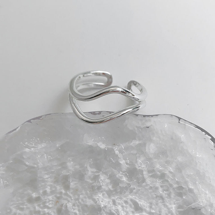 Sterlingsilber-Herzschlag-Ring