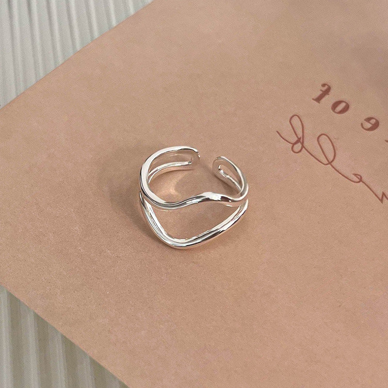 Sterlingsilber-Herzschlag-Ring
