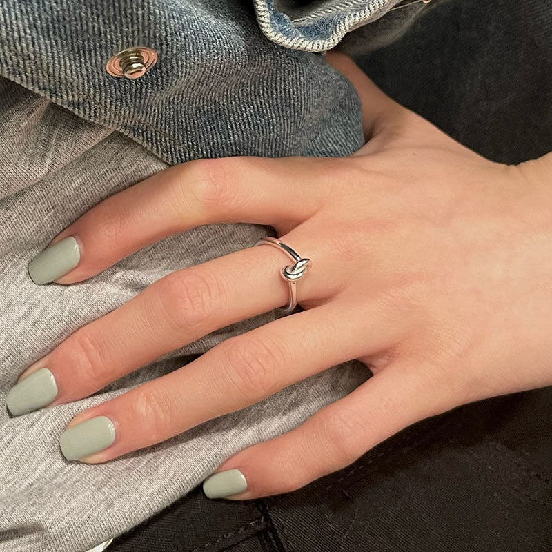 Sterlingsilber-Knoten-Ring