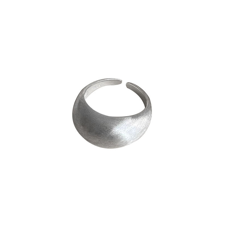 Minimalistischer gebürsteter Sterlingsilber-Ring