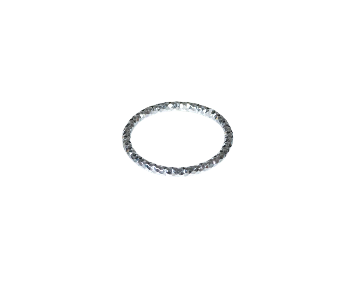 Silberring mit Wellen-Diamantmuster