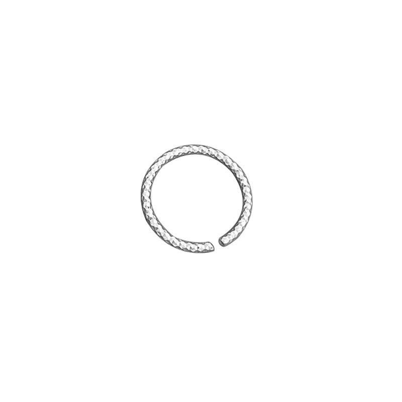 Silberring mit Wellen-Diamantmuster