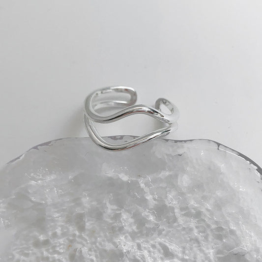 Sterlingsilber-Herzschlag-Ring