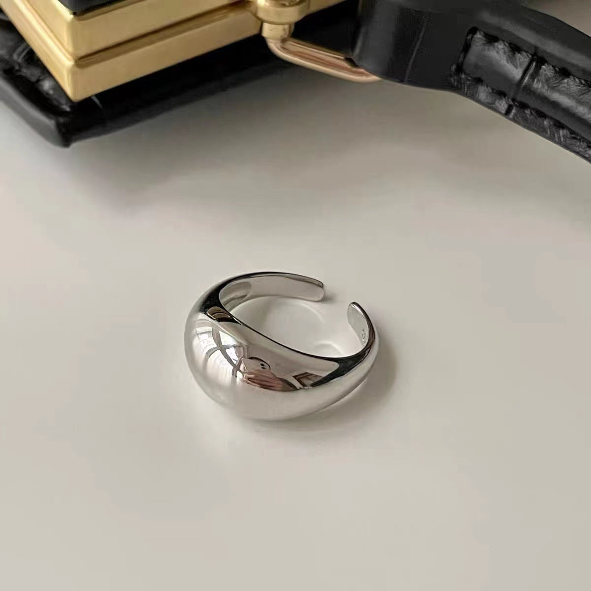 Sterlingsilber-Glattpolierter-Ring