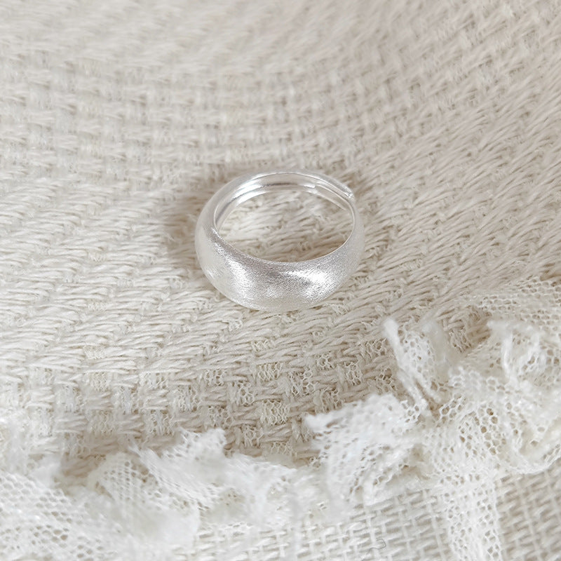 Sterlingsilber-Gebürsteter-Ring
